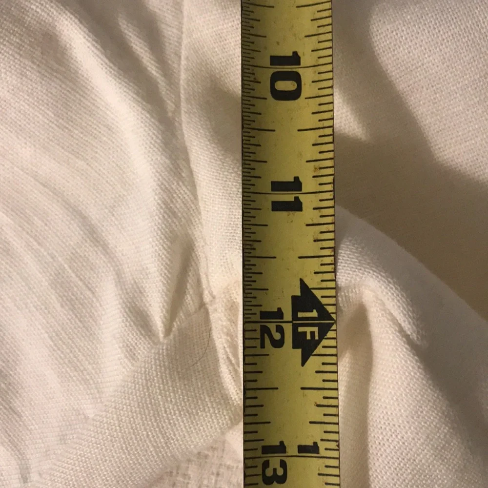 Dockers Premium Presidio Linen Blend White Pleated Cuffs Pants  33x32